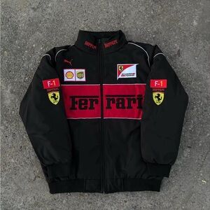 Ferrari F1 Racing Jacket Red Motorsport Formula 1 Team Jacket Vintage Style